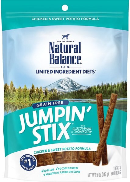 Natural Balance Limited Ingredient Diets Jumpin’ Stix Chicken & Sweet Potato Formula Dog Treats, 5-oz bag slide 1 of 9