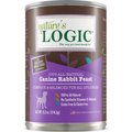 Nature's Logic Canine Rabbit Feast All Life Stages Grain-Free Canned Dog Food, 13.2-oz, case of 12