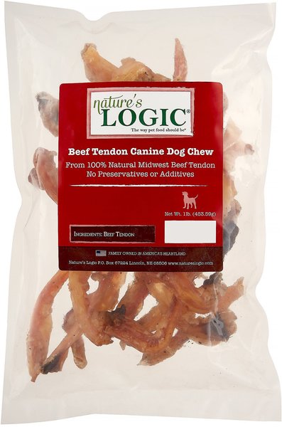 Nature's Logic Beef Tendon Dog Treats, 1-lb bag slide 1 of 7