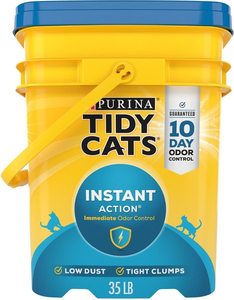 Tidy Cats Instant Action Scented Clumping Clay Cat Litter, 35-lb pail slide 1 of 12
