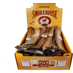Smokehouse USA 12" Rib Bone Dog Treats, 24 count