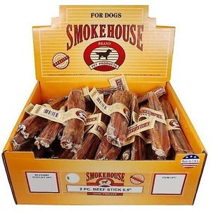 Smokehouse USA 6.5" Steer Pizzle Dog Treats, 2 pack, case of 50