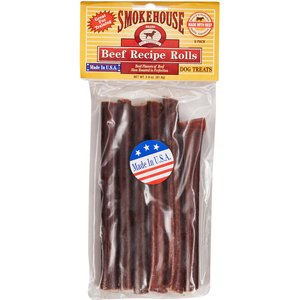 Smokehouse USA Beef Recipe Rolls Dog Treats, Beef recipe rolls, 6 pack