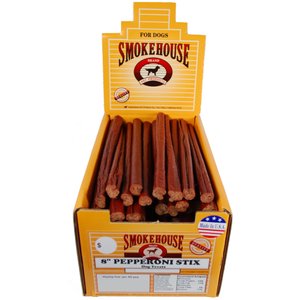 Smokehouse USA 8" Pepperoni Stix Dog Treats, Case of 60