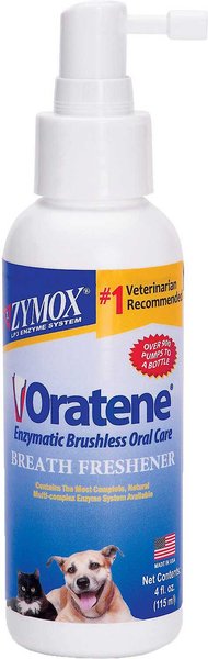 Oratene Enzymatic Brushless Oral Care Dog & Cat Breath Freshener, 4-oz bottle slide 1 of 6