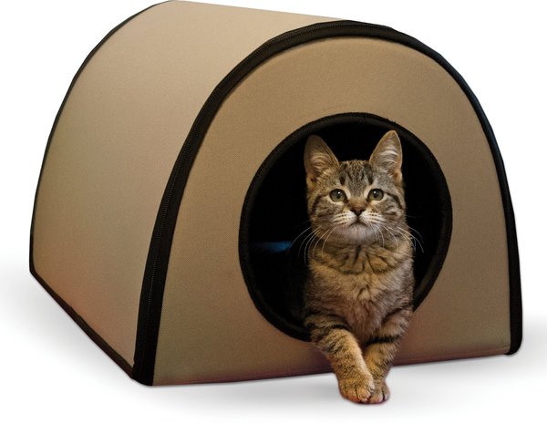 K&H Pet Products Mod Thermo-Kitty Shelter, Tan slide 1 of 10