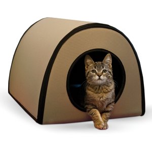 K&H Pet Products Mod Thermo-Kitty Shelter, Tan