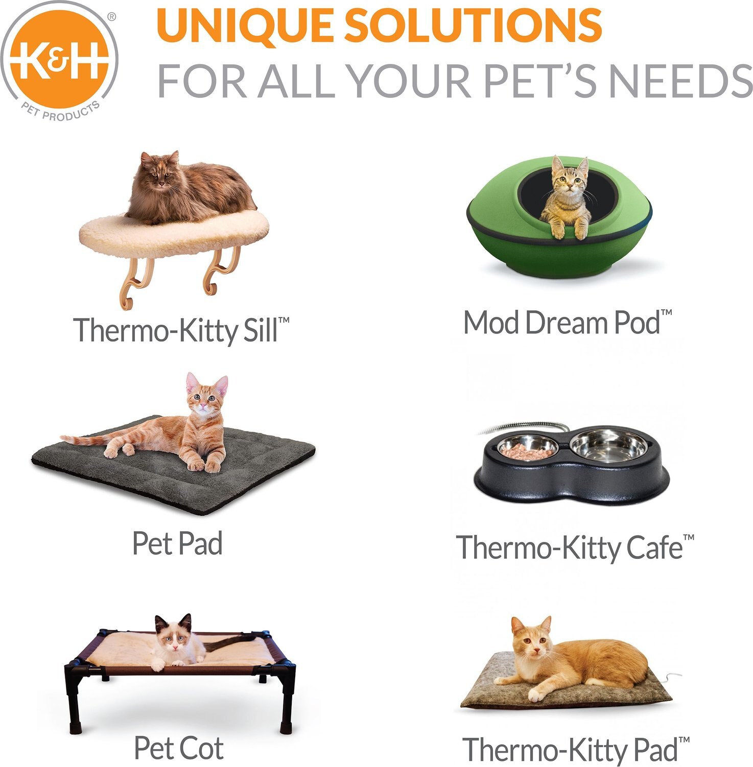 K&H PET PRODUCTS Mod Thermo-Kitty Shelter, Tan - Chewy.com