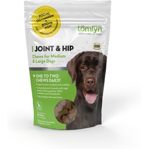 Tomlyn Joint & Hip Chicken Flavored Soft Chews Joint Supplement for Medium & Large Dogs, 30 count
