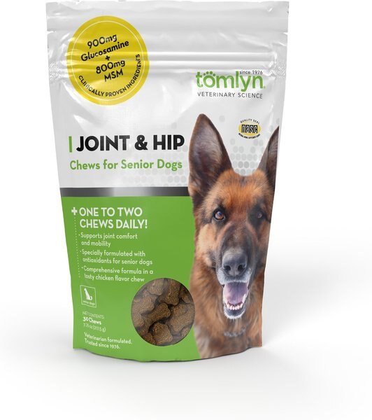 Tomlyn Joint & Hip Chicken Flavored Soft Chew Joint Supplement for Senior Dogs, 30 count slide 1 of 4