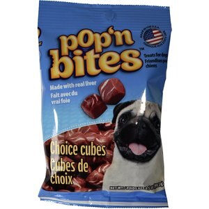Pop'n Bites Choice Cubes Dog Treats, 3.5-oz bag