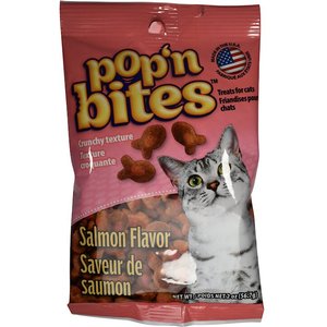 Pop'n Bites Salmon Flavor Cat Treats, 2-oz bag