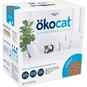 Okocat Original Premium Wood Clumping Cat Litter, 13.2-lb box