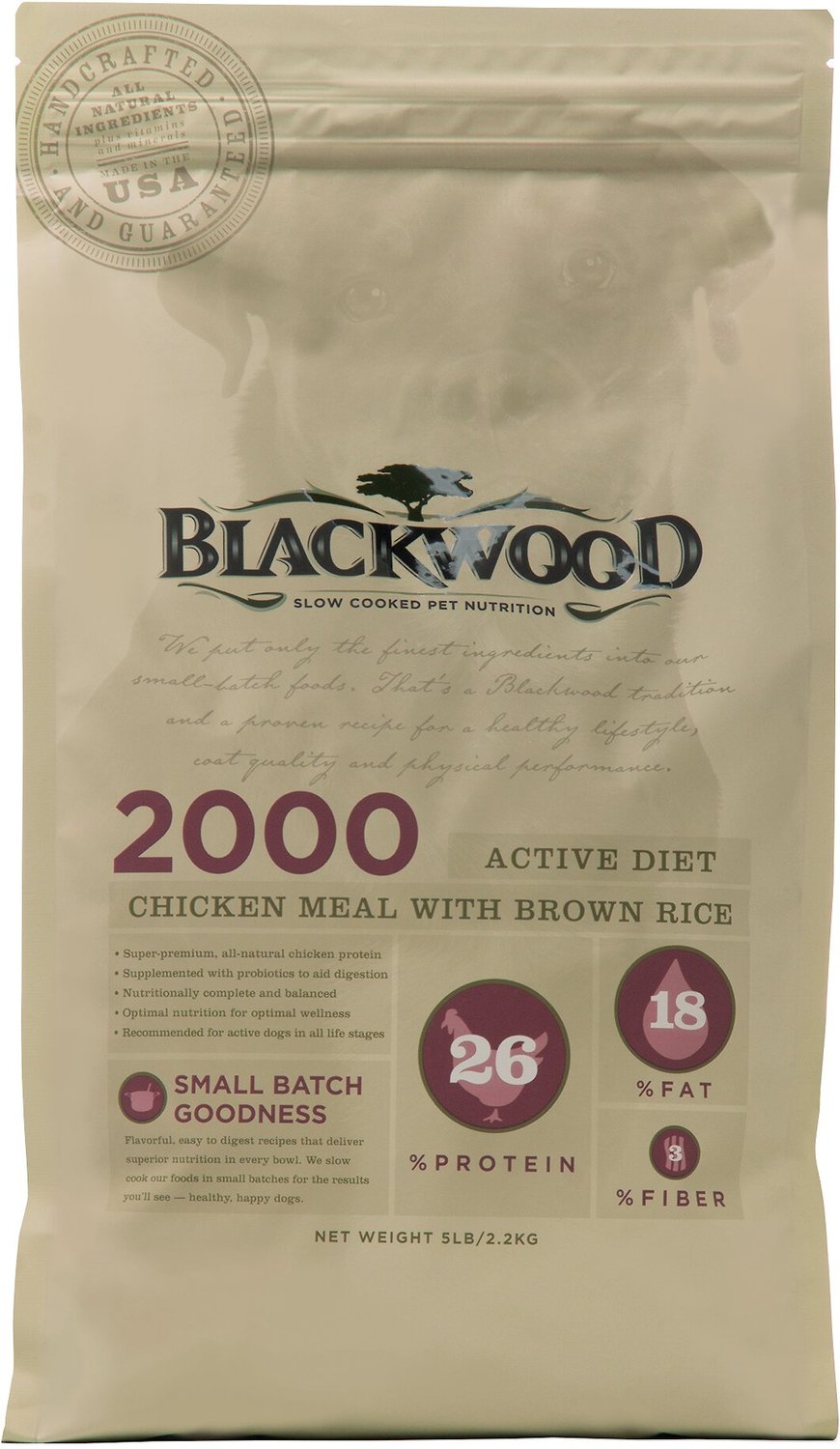 Blackwood 2000 Chicken Meal Brown Rice Recipe Active Diet Dry