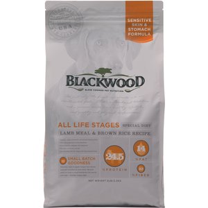 Blackwood Lamb Meal & Brown Rice Recipe Sensitive Skin & Stomach Formula Dry Dog Food, 5-lb bag