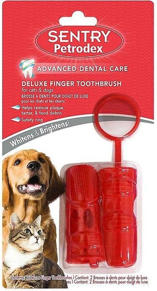 Sentry Petrodex Advanced Dental Care Deluxe Finger Brush Dog & Cat Toothbrush slide 1 of 3