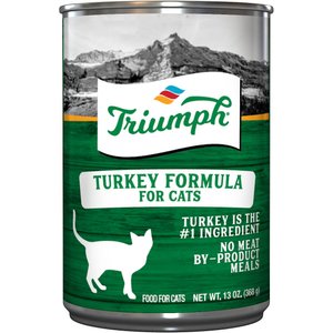 Triumph Turkey Formula Canned Cat Food, 13-oz, case of 12