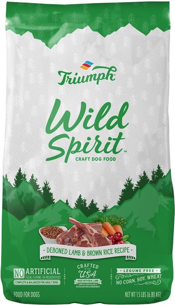 Triumph Wild Spirit Deboned Lamb & Brown Rice Recipe Dry Dog Food, 15-lb bag slide 1 of 2