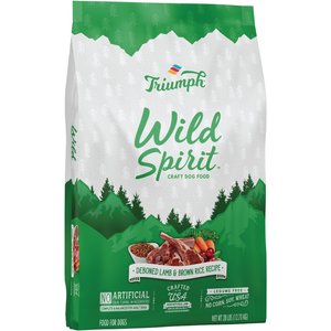 Triumph Wild Spirit Deboned Lamb & Brown Rice Recipe Dry Dog Food, 28-lb bag