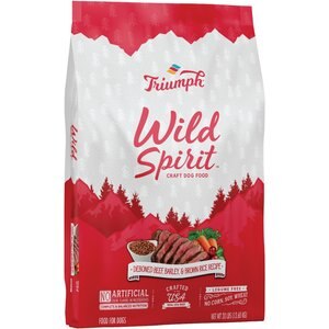Triumph Wild Spirit Deboned Beef, Barley & Brown Rice Recipe Dry Dog Food, 30-lb bag
