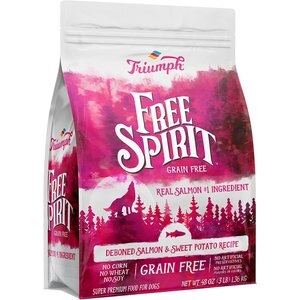 Triumph Free Spirit Grain-Free Deboned Salmon & Sweet Potato Recipe Dry Dog Food, 3-lb bag