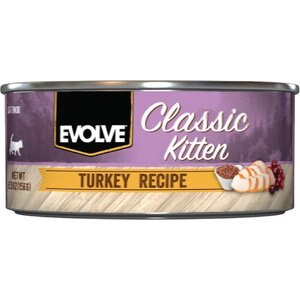 Evolve Classic Kitten Turkey Recipe Canned Cat Food, 5.5-oz, case of 24
