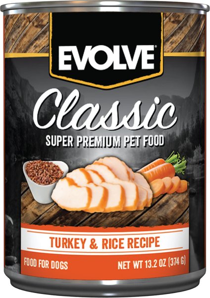 Evolve Classic Turkey & Rice Recipe Canned Dog Food, 13.2-oz, case of 12 slide 1 of 9