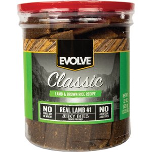 Evolve Classic Lamb & Brown Rice Recipe Dog Treats, 22-oz jar