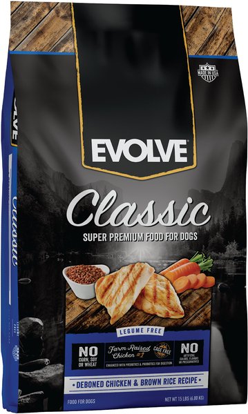 Evolve Classic Deboned Chicken & Brown Rice Recipe Dry Dog Food, 15-lb bag slide 1 of 8