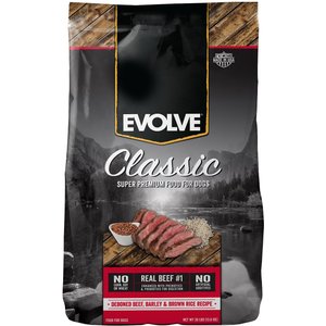 Evolve Deboned Beef, Barley & Brown Rice Recipe Dry Dog Food, 30-lb bag
