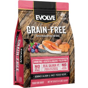 Evolve Deboned Grain-Free Salmon & Sweet Potato Recipe Dry Dog Food, 3.5-lb bag