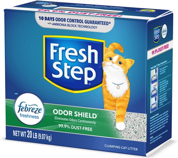 Fresh Step Odor Shield Scented Clumping Clay Cat Litter, 20-lb box slide 1 of 9