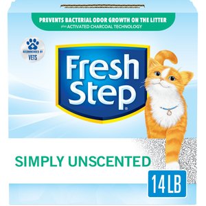 Fresh Step Simply Unscented Clumping Clay Cat Litter, 14-lb box