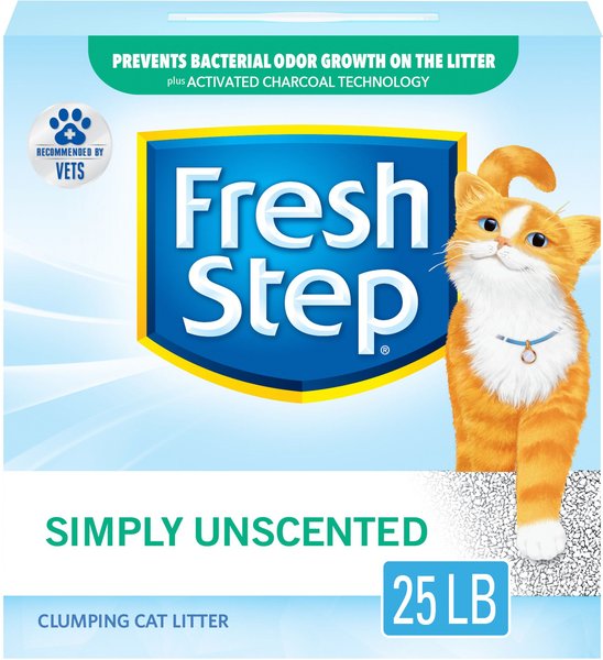 Fresh Step Simply Unscented Clumping Clay Cat Litter, 25-lb box slide 1 of 8