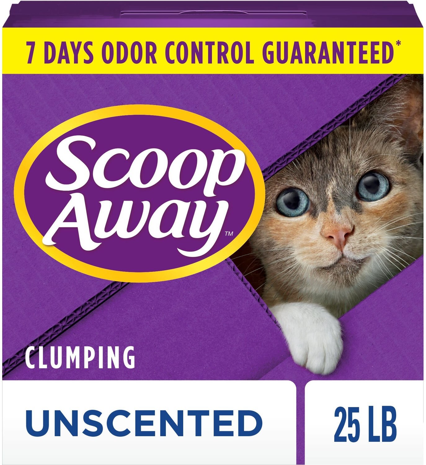 Scoop Away Unscented Clumping Clay Cat Litter, 25-lb box By Scoop Away
