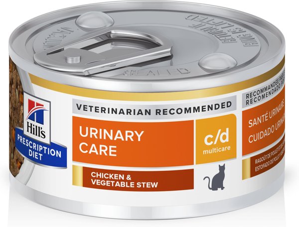 Hill's Prescription Diet c/d Multicare Urinary Care Chicken & Vegetable Stew Wet Cat Food, 2.9-oz, case of 24 slide 1 of 11