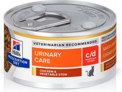 Hill's Prescription Diet c/d Multicare Urinary Care Stress Chicken & Vegetable Stew Canned Cat Food, slide 1 of 1
