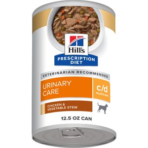 Hill's Prescription Diet c/d Multicare Urinary Care Chicken & Vegetable Stew Flavor Wet Dog Food, 12.5-oz, case of 12