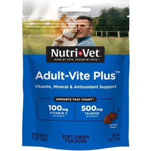 Nutri-Vet Adult-Vite Soft Chews Multivitamin for Dogs, 6-oz bag