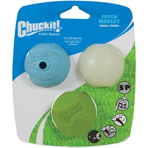 Chuckit! Fetch Ball Medley Triple Pack Dog Toy, Small
