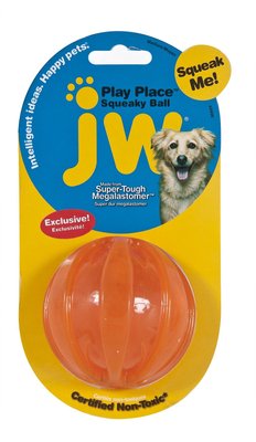 JW Pet Play Place Squeaky Dog Ball, Color Varies, slide 1 of 1