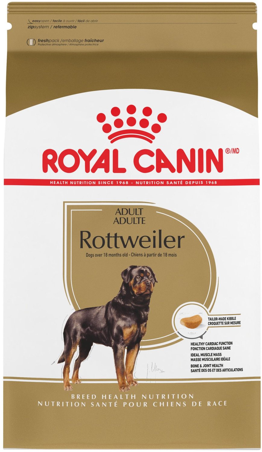 Royal Canin Rottweiler Adult Dry Dog Food, 30-lb bag - Chewy.com