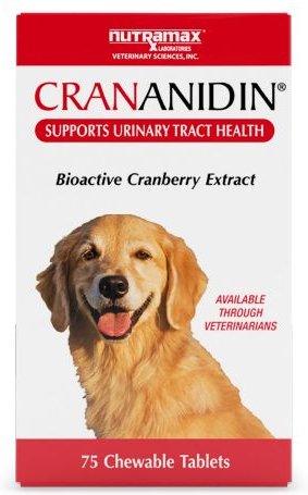 Nutramax Crananidin Chewable Tablets Urinary Supplement for Dogs, 75 count slide 1 of 8