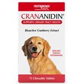 Nutramax Crananidin Chewable Tablets Urinary Supplement for Dogs, 75-count