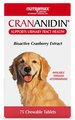 Nutramax Crananidin Chewable Tablets Urinary Supplement for Dogs, 75 count
