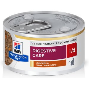 Hill's Prescription Diet i/d Digestive Care Chicken & Vegetable Stew Wet Cat Food, 2.9-oz, case of 24