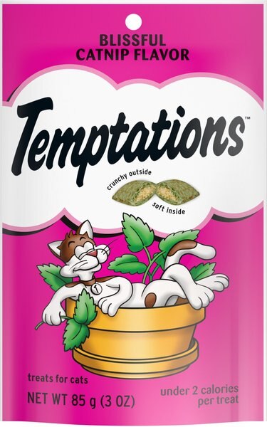 Temptations Blissful Catnip Flavor Cat Treats, 3-oz bag slide 1 of 8