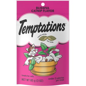 Temptations Blissful Catnip Flavor Cat Treats, 3-oz bag