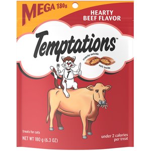 Temptations Hearty Beef Flavor Cat Treats, 6.3-oz bag
