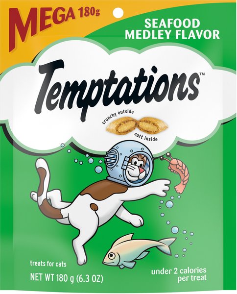 Temptations Seafood Medley Flavor Cat Treats, 6.3-oz bag slide 1 of 8
